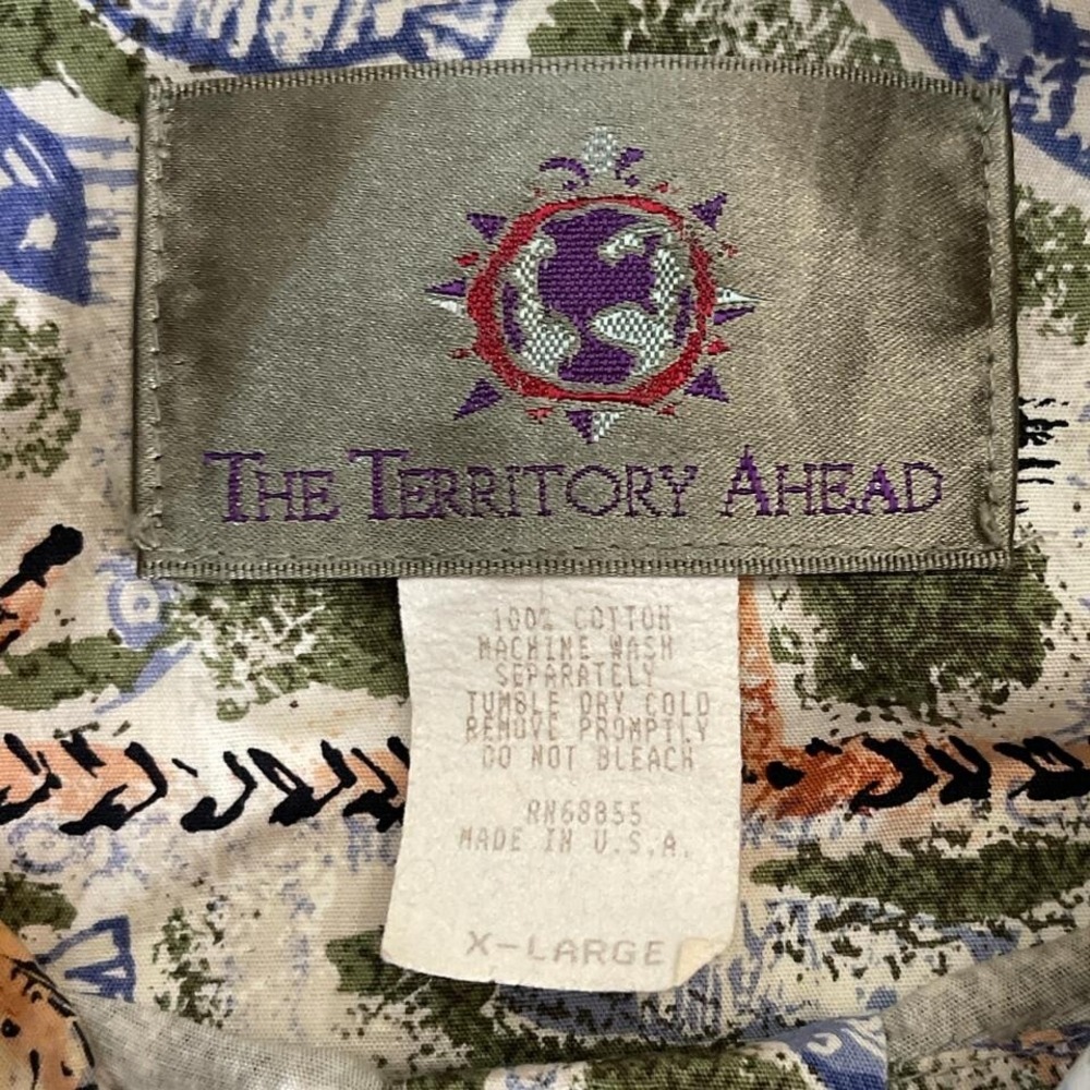 Vintage Territory Ahead Hawaiian Shirt Mens X-Large Tropical Fish Print USA Made - Picture 2 of 5